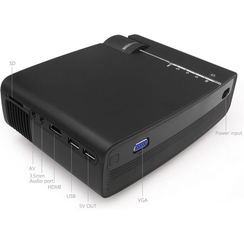  GAOHAILONG Multimedia Portable Mini LED Projector 1000 Lumens Home Theater PC USB HDMI AV VGA SD for Home Cinema Projector