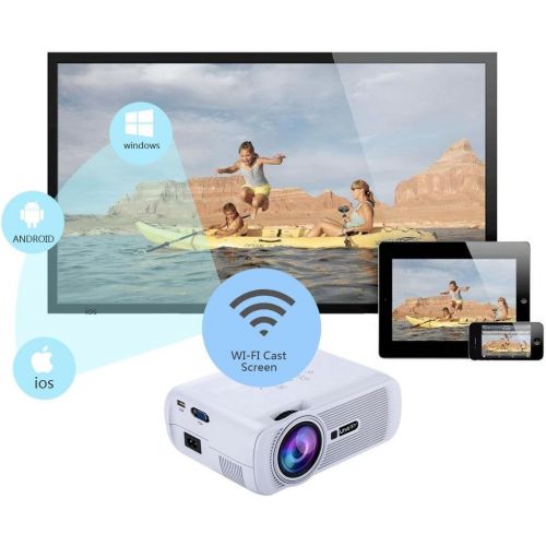  GAOHAILONG UHAPPY WiFi HD Mini Projector Andrews 6.0 Bluetooth 1080P 20,000 Hours LED Life