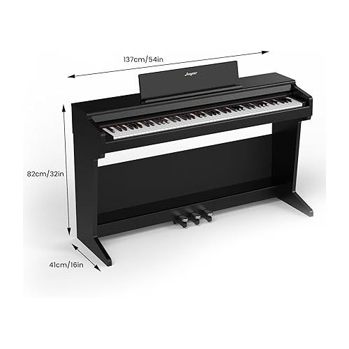  Digital Piano, Full Size 88 Key Weighted Hammer Professional Home Digital Piano, Stand Electric Piano for Beginner/Adults with Furniture Stand, Three Pedal, Power Supply, MIDI (Without Stool)