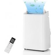 Portable Air Conditioners 14000BTU with Remote Control, Cools up to 700 Sq.ft, 3-in-1 Mini Standing AC Unit Cooling, Dehumidification, Fan, with Digital Display, Fast Cooling, Indoor Use, White