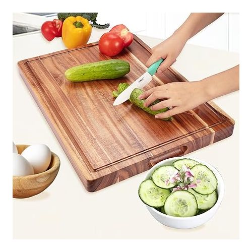  20 Inch Large Acacia Wood Cutting Board 1.5