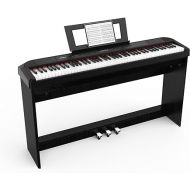 Portable 88 Keys Weighted Digital Piano for Beginner, Electric Piano with Furniture Stand