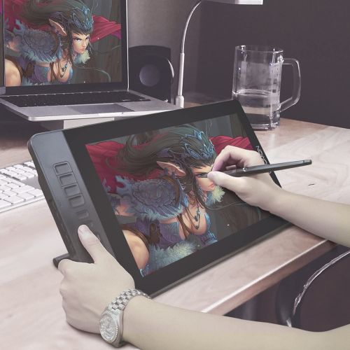  [아마존핫딜][아마존 핫딜] GAOMON PD1560 15.6 Inches 8192 Levels Pen Display with Arm Stand 1920 x 1080 HD IPS Screen Drawing Tablet with 10 Shortcut Keys