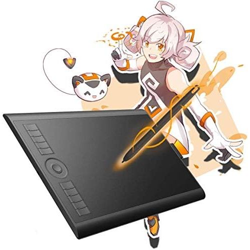  [아마존베스트]GAOMON M10K Version Pen Tablet -10 x 6.25 Inch Graphic Tablet with 8192 Pressure Sensitivity Level Battery-Free Pen