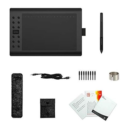  [아마존베스트]GAOMON 10 x 6 Inch Professional Graphic Tablet with 12+16 Programming Buttons - Compatible with Windows / Mac - M106K