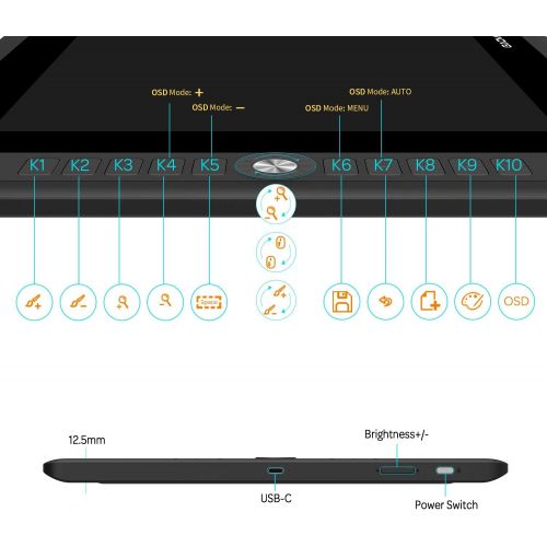  [아마존베스트]GAOMON PD156PRO 15.6-inch Laminated Graphic Display with 88% NTSC Colour Space (Dial Function, Anti-reflection Coating, Battery Free Pen with Tilt Detection, Compatible with Window