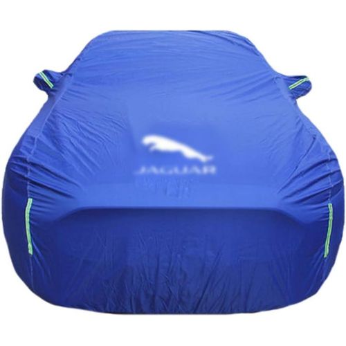  GAOQ-Car Cover Car Cover Compatible with Jaguar XE XF XJ S-Type I-PACE F-PACE F-Type XK XLE XFL E-PACE Waterproof Breathable Sun Protection Rain Car Cover (Color : Logo, Size : S-Type)