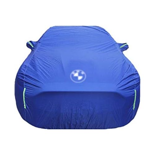  GAOQ-Car Cover Car Cover Compatible with BMW X1 X2 X3 X4 X5 X6 X7 Z4 i3 i8 M2 M3 M4 M5 M6 5 Series 6 Series 7 Series Waterproof Breathable All Weather Protection Full Car Covers (Color : Logo, Si