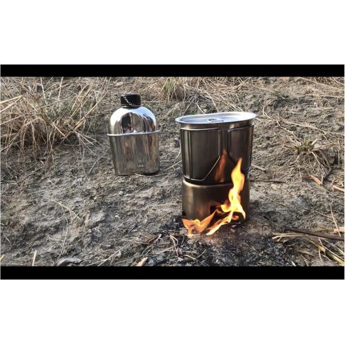  GAOZ Outdoor Wood Stove Stainless Steel Stove for Canteen Cup Canteen Cup Stand