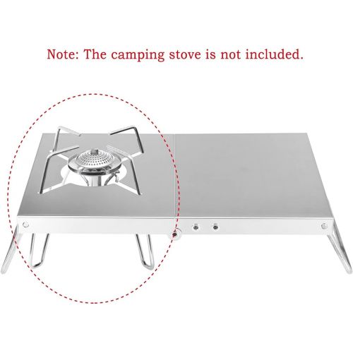  GAOZ Outdoor Wood Stove Folding Stove Table Camping Stove Stand Bracket Holder BBQ Grill Folding Picnic Desk for Fishing Hiking Picnic