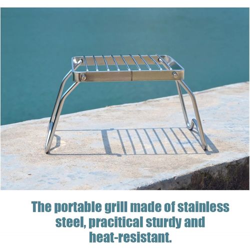  GAOZ Outdoor Wood Stove Outdoor Burner Stand Camping Burner Portable Stainless Steel Wood Burner Stand for Backpacking Hiking Picnic BBQ Grill