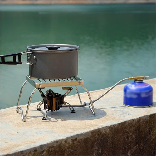  GAOZ Outdoor Wood Stove Outdoor Burner Stand Camping Burner Portable Stainless Steel Wood Burner Stand for Backpacking Hiking Picnic BBQ Grill