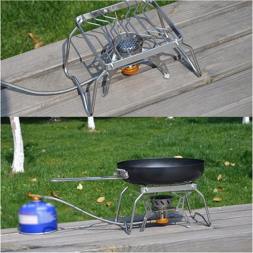  GAOZ Outdoor Wood Stove Outdoor Burner Stand Camping Burner Portable Stainless Steel Wood Burner Stand for Backpacking Hiking Picnic BBQ Grill