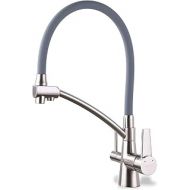 GAPPO Kitchen Tap Extendible 360° Rotatable 3 in 1 Tap Pure Water Filter Brushed Nickel-Free