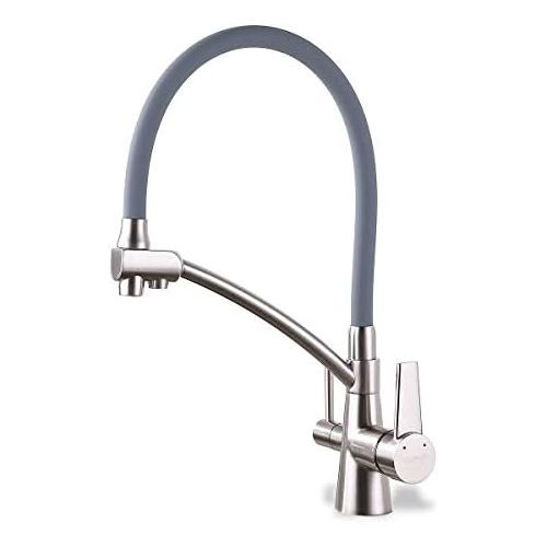  GAPPO Kitchen Tap Extendible 360° Rotatable 3 in 1 Tap Pure Water Filter Brushed Nickel-Free