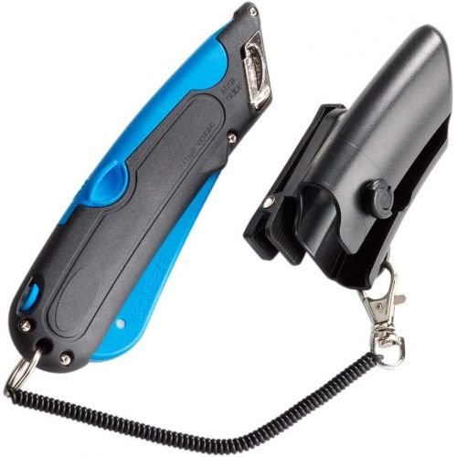  GARVEY COSCO 091524 Box Cutter Knife w/Shielded Blade, Black/Blue