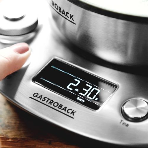  Gastroback 42438 Design Tea and More Advanced Automatischer Teekocher und Wasserkocher, Multifunktionsgarer