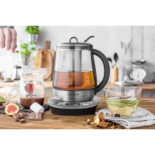  Gastroback 42438 Design Tea and More Advanced Automatischer Teekocher und Wasserkocher, Multifunktionsgarer