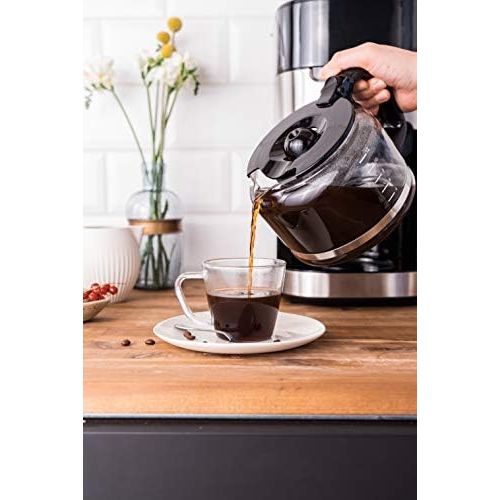  Gastroback 42602 Design Kaffeemuehle Advanced, Edelstahl-Hochleistungsmahlwerk mit 32 Feinheitsgraden, 130 Watt, 18/8, Schwarz, Silber