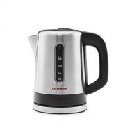 Gastroback 42435 Design Wasserkocher Mini, 1 Liter Behalter mit Fuellstandsanzeige, beleuchtetes Bedienfeld, Warmhaltefunktion, 2.200 Watt, 18/8, Schwarz, Edelstahl