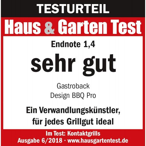 Gastroback 42537 Design BBQ Pro Kontaktgrill Tischgrill