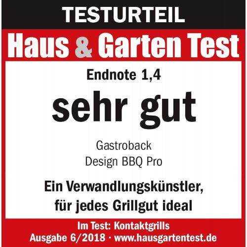  GASTROBACK Gastroback 42537 Design BBQ Pro Kontaktgrill Tischgrill