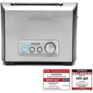 GASTROBACK Gastroback 42397 Design Toaster Pro 2S, 2-Scheiben, intergrierter Broetchenaufsatz, 9 Braunungsstufen, LED-Countdown-Anzeige, 950 Watt, 18/8 Edelstahl, edelstahldesign