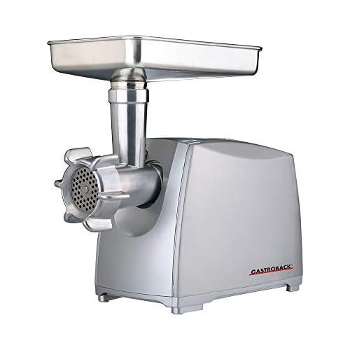  [아마존베스트]Gastroback 41408 Design Meat Mincer Pro M, 2,000 Watt Max, Stainless Steel Cross Knife, Die-Cast Aluminium Housing, Aluminium, Silver