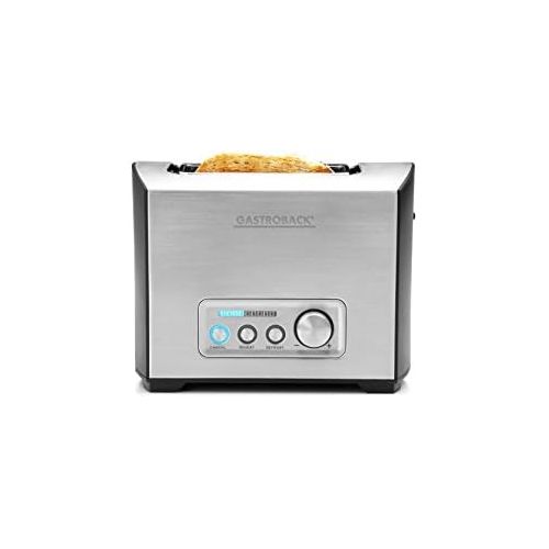  [아마존베스트]Gastroback 42397 Design Toaster Pro 2S, 2 Slices, Integrated Bun Attachment, 9 Browning Levels, LED Countdown Display, 950 Watt, 18/8 Stainless Steel Design