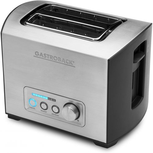  [아마존베스트]Gastroback 42397 Design Toaster Pro 2S, 2 Slices, Integrated Bun Attachment, 9 Browning Levels, LED Countdown Display, 950 Watt, 18/8 Stainless Steel Design