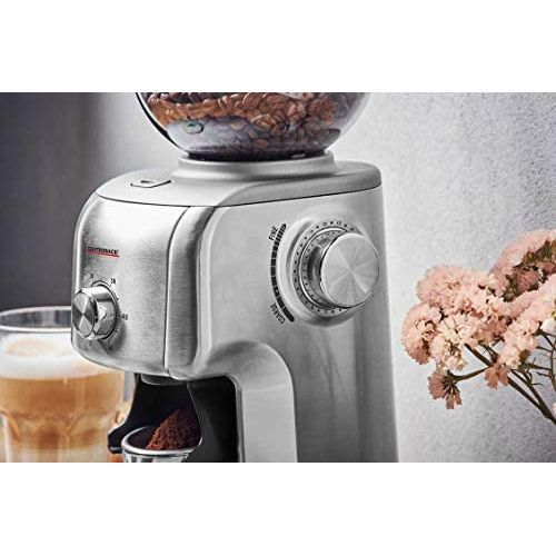  [아마존베스트]GASTROBACK 42642 Design Coffee Grinder Advanced Plus Hands-Free Operation 400 g Bean Container 16 Grinding Settings Fine to Coarse 130 Watts Professional Stainless Steel Cone Grind