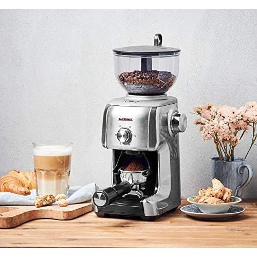  [아마존베스트]GASTROBACK 42642 Design Coffee Grinder Advanced Plus Hands-Free Operation 400 g Bean Container 16 Grinding Settings Fine to Coarse 130 Watts Professional Stainless Steel Cone Grind