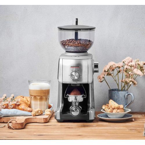  [아마존베스트]GASTROBACK 42642 Design Coffee Grinder Advanced Plus Hands-Free Operation 400 g Bean Container 16 Grinding Settings Fine to Coarse 130 Watts Professional Stainless Steel Cone Grind