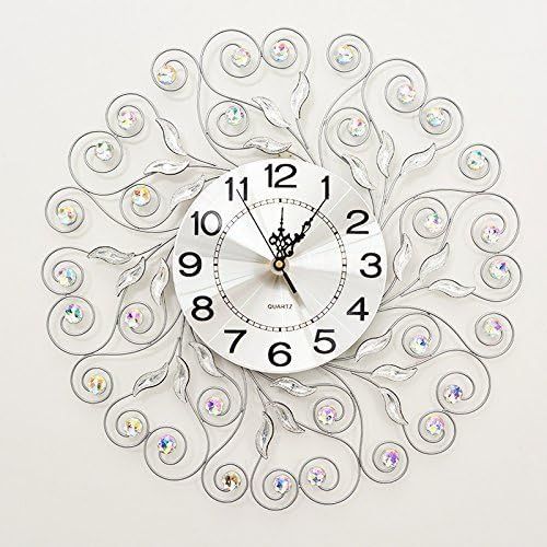  GAW Clock Co.Ltd Crystal Drill Silent 5050Cm,A Modern Iron Acrylic Personality Wall Clock Large Numbers For Living Room Kitchen Kids Teenager Bedroom Office Wall Art Decor Wedding Birthday Party Gi