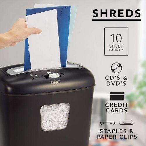  [아마존베스트]Swingline GBC Paper Shredder, 10 Sheet Capacity, Super Cross-Cut, 1 User, Personal, EX10-05 (1757393)