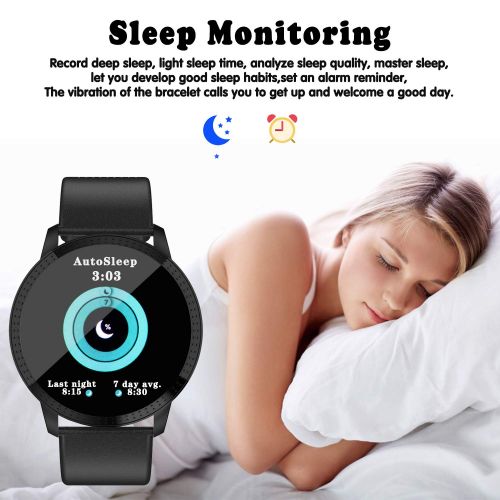  GBD Smart Watch Sport Activity Fitness Tracker with Heart Rate Blood Pressure Sleep Monitor Pedometer Waterproof Wrist Watch Wristband Birthday Gifts for Men Famle Women Him Her Mo