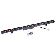 GBGS 18W LED Wall Washer RGB Multicolor Linear Strip Bar Stage Lighting 38.9 Inch Remote Controlled IP65 Waterproof Aluminum Metal Case Church Restaurant RGB Backlighting for Indoor and
