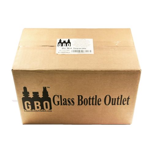  GBO GLASSBOTTLEOUTLET.COM (24 Pack) 5 oz. Clear Glass Hot Sauce Bottle (woozy) with Black Cap + Shrink band and Orifice Reducer