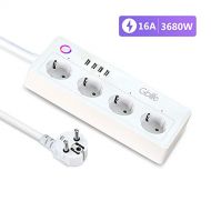 [아마존핫딜]GBlife WLAN Steckdosenleiste mit UEberladungsschutz / 4 AC + 4 USB Ausgange Stimmenkontrolle/App Fernbedienung kompatibel mit Amazon Alexa/Google Play