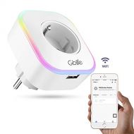 [아마존핫딜]GBlife Intelligente Steckdose WLAN Socket, APP & Sprachsteuerung mit USB Port/RGB Farbe einstellbare Helligkeit Kompatibel mit Amazon Alexa/Google Home fuer iOS/Android (SA01)