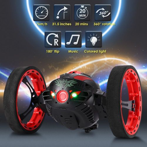  GBlife 2.4GHz Wireless Remote Control Jumping RC Toy Cars Bounce Car No WiFi Kids Boys Christmas Birthday Gifts (Black)