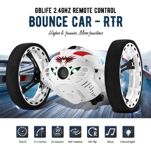  GBlife 2.4GHz Wireless Remote Control Jumping RC Toy Cars Bounce Car No WiFi Kids Boys Christmas Birthday Gifts (Black)