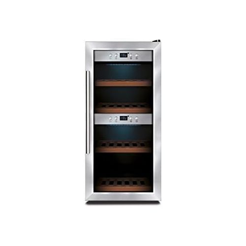  G-Brand Profi Weinkuehlschrank, 24 Flaschen, 3-22° C , 2 getrennte Temperaturzonen, GGG WK645