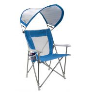GCI Outdoor Waterside SunShade Folding Captains Beach Chair with Adjustable SPF Canopy