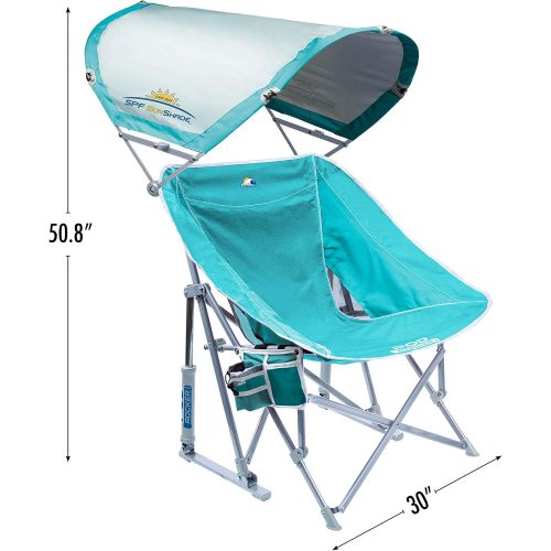  GCI Waterside GCI Outdoor Waterside Pod Rocker Collapsible Rocking Chair with Sunshade