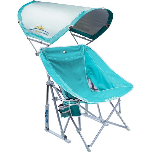  GCI Waterside GCI Outdoor Waterside Pod Rocker Collapsible Rocking Chair with Sunshade