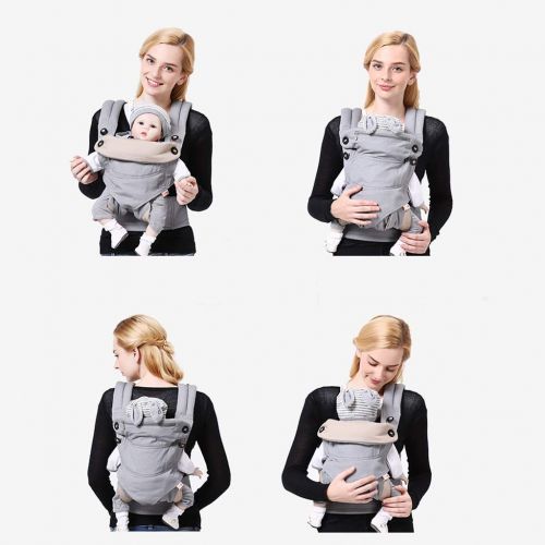  GCKAZN Baby Carrier, Light and Breathable Infant Carrier, Cotton/Breathable Comfort Fabric, Available in 7 Colors, with Hip seat, Suitable from Birth to 4 Years Old Newborns, Infants & To