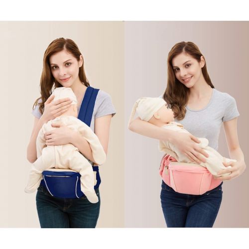  GCKAZN Baby Carrier for Newborn Cotton Products can Washing, Adjustable Strap, Baby Carrier Front Facing with Hip Seat, Shoulder, Back, Max Support Infants 44 Lbs/20kg (Color : Roy
