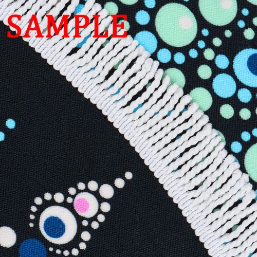  GCKG Wallpaper Stars Flowers Heart Emotions Colorful Round Beach Towel Beach Mats Beach Shawl Beach Blanket with Tassels Beach Throw Towel Yoga Mat