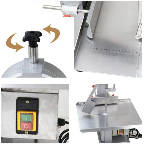  [아마존베스트]GDAE10 Commercial Electric Meat Band Saw Bone Sawing Machine/Slicer for cutting frozen meat, Sawing pigs trotters, beefsteak with saw blade for Frozen Meat Fish Pig Hoof Beef Bone USA Shi